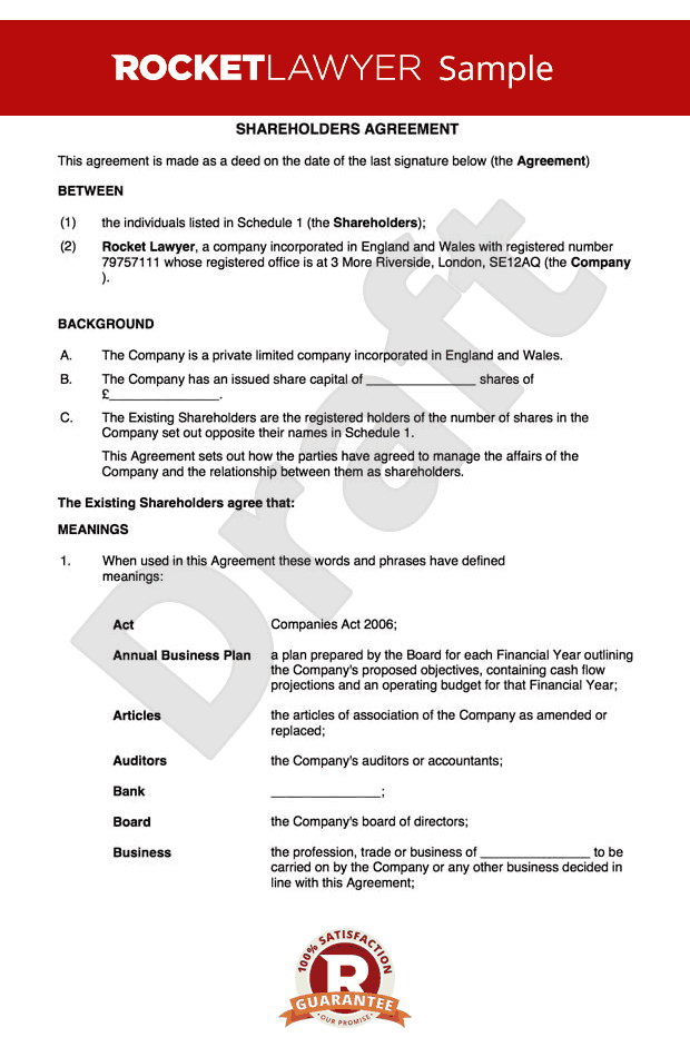 Shareholder Agreement Sample Free Best Of Document Template shareholder-agreement-sample-free-best-of-document-template