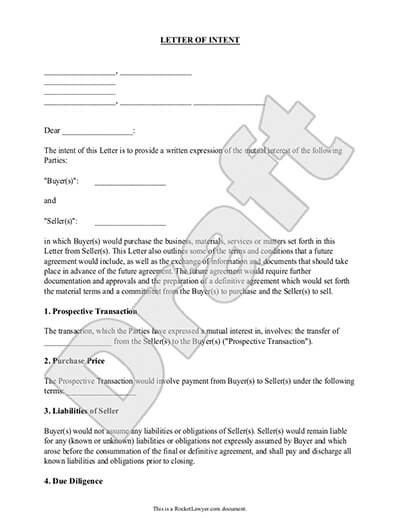 Free Letter Of Intent Template from www.rocketlawyer.com