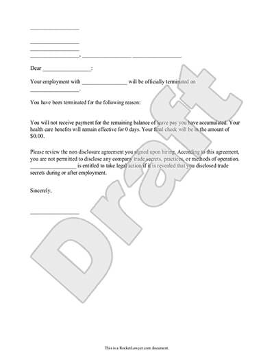 Employer Health Insurance Cancellation Letter Sample from www.rocketlawyer.com