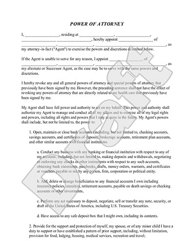 Sample cover letter for power of attorney