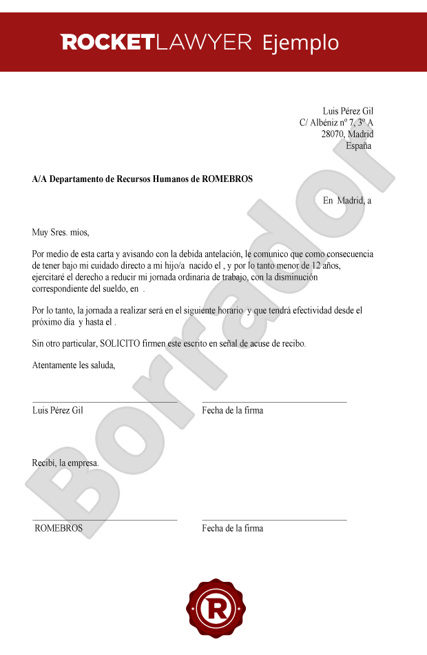 Modelo Carta Horario De Trabajo - Modelo de Informe Modelo Carta Horario De Trabajo - Modelo de Informe
