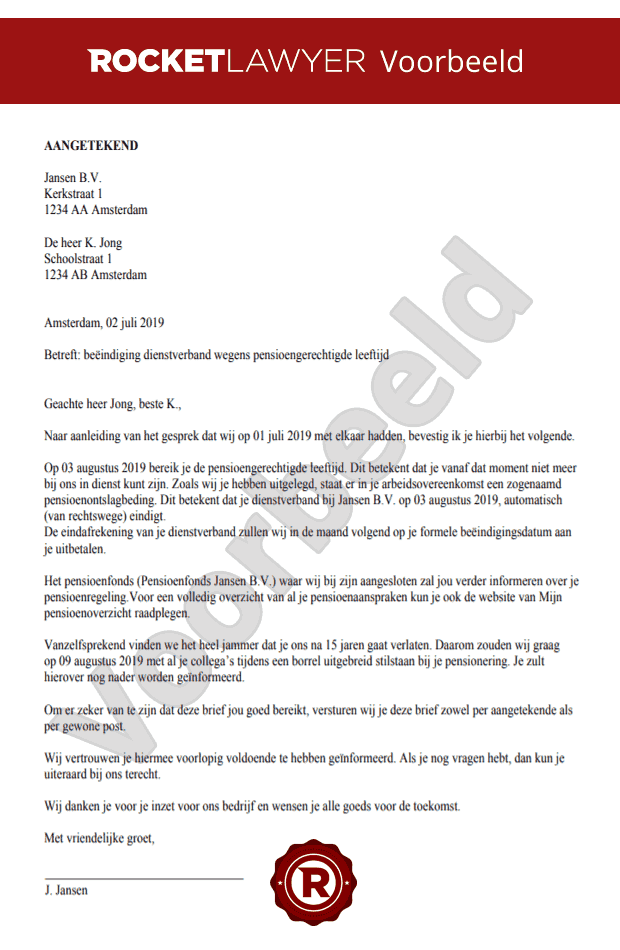 Vervroegd Pensioen Ontslagbrief Schrijven Voorbeeld Loretta Williams Images