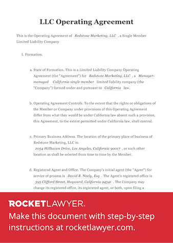 Free Operating Agreement Template For A Member Managed Llc