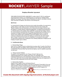 Free Employee Retention Agreement Free To Print Save Download