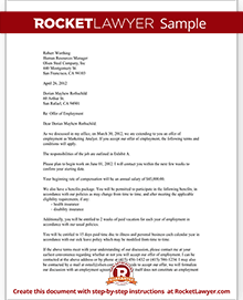 Example Job Offer Letter from www.rocketlawyer.com