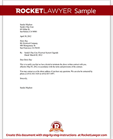 Letter To Cancel Service Contract from www.rocketlawyer.com