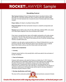 Home Remodeling Contract Template from www.rocketlawyer.com
