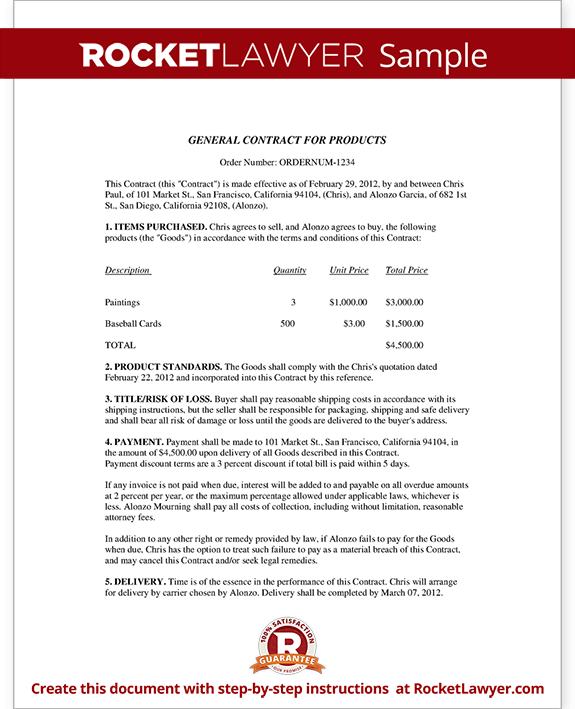 Business Agreement Contract Template from www.rocketlawyer.com