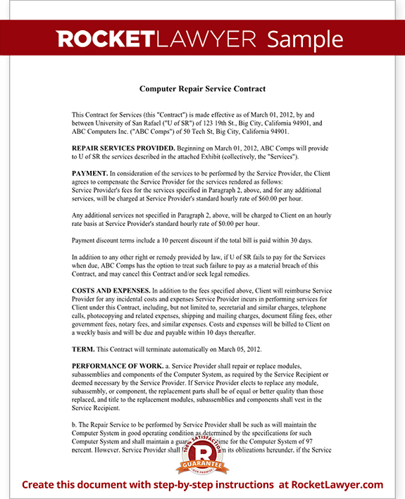 repair ticket template