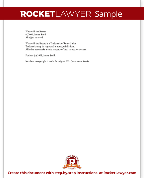 copyright notice template copyright notice format template with sle copyright notice template copyright notice format template with sle