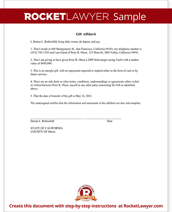 form affidavit for sworn Gift Affidavit Sample) of Template Gift Form (with Affidavit form affidavit for sworn Gift Affidavit Sample) of Template Gift Form (with Affidavit
