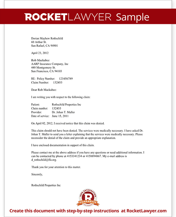 Insurance Appeal Letter Template from www.rocketlawyer.com