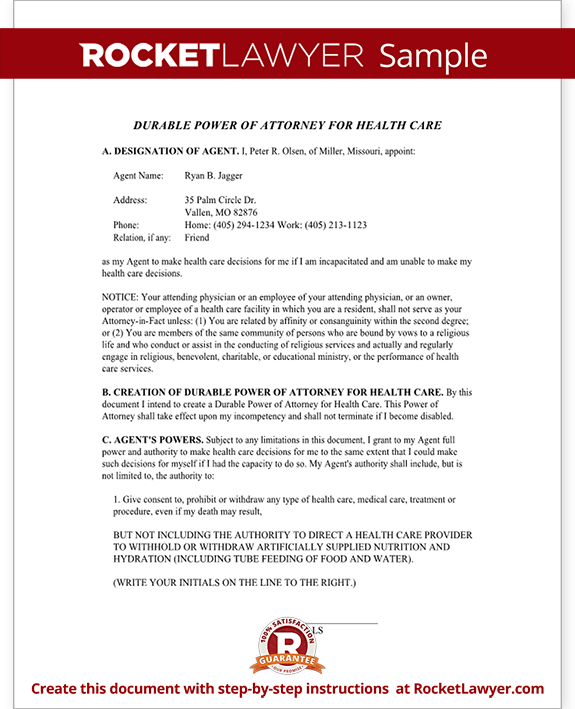 Living Will Missouri MO Advance Directive Form (with Sample)
