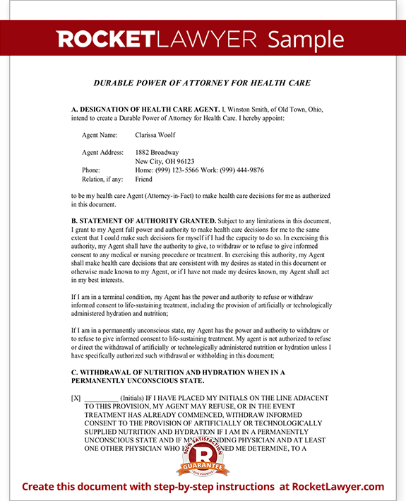 Ohio Heatcare Power of Attorney - OH Medical PoA Form