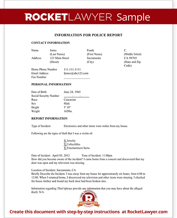 17+ Sample Police Report Templates - PDF, DOC | Free ... Sample police report template