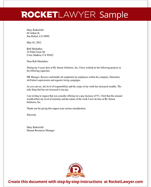 How To Write A Letter For A Wage Rise