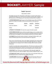 Free Vendor Contract Template from www.rocketlawyer.com